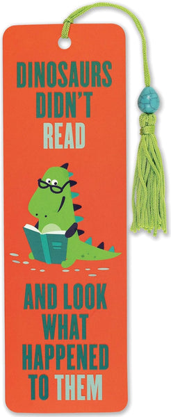 Bookmark Dinosaurs Didn't Read Beaded Bookmark